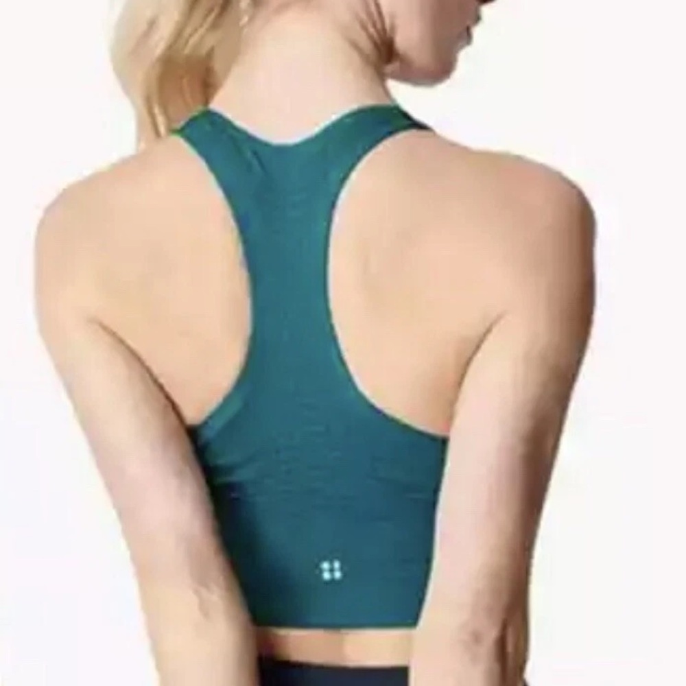 NWOT Sweaty Betty Stamina Sports Bra ATLANTIC GREEN Women’s Size Small - Picture 2 of 9